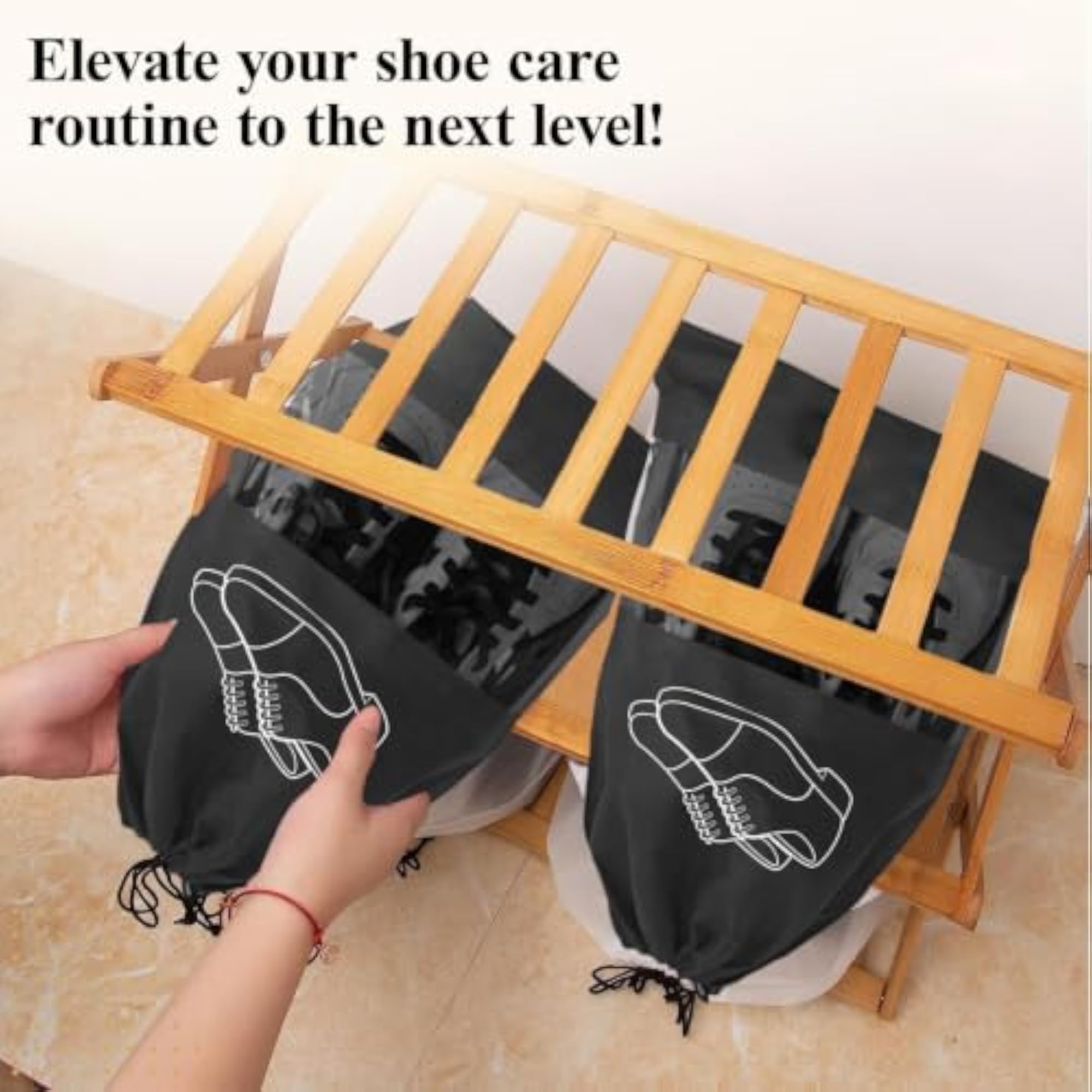 Shoe Bag for Travel, Reusable Footwear Organiser Pouch