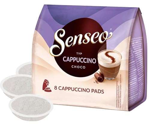 Cappuccino Choco - Compatible avec Machine, 8 Dosettes, Délicieux Café Latte pour un Moment de Pur Plaisir - Compatible avec senseo - 92g