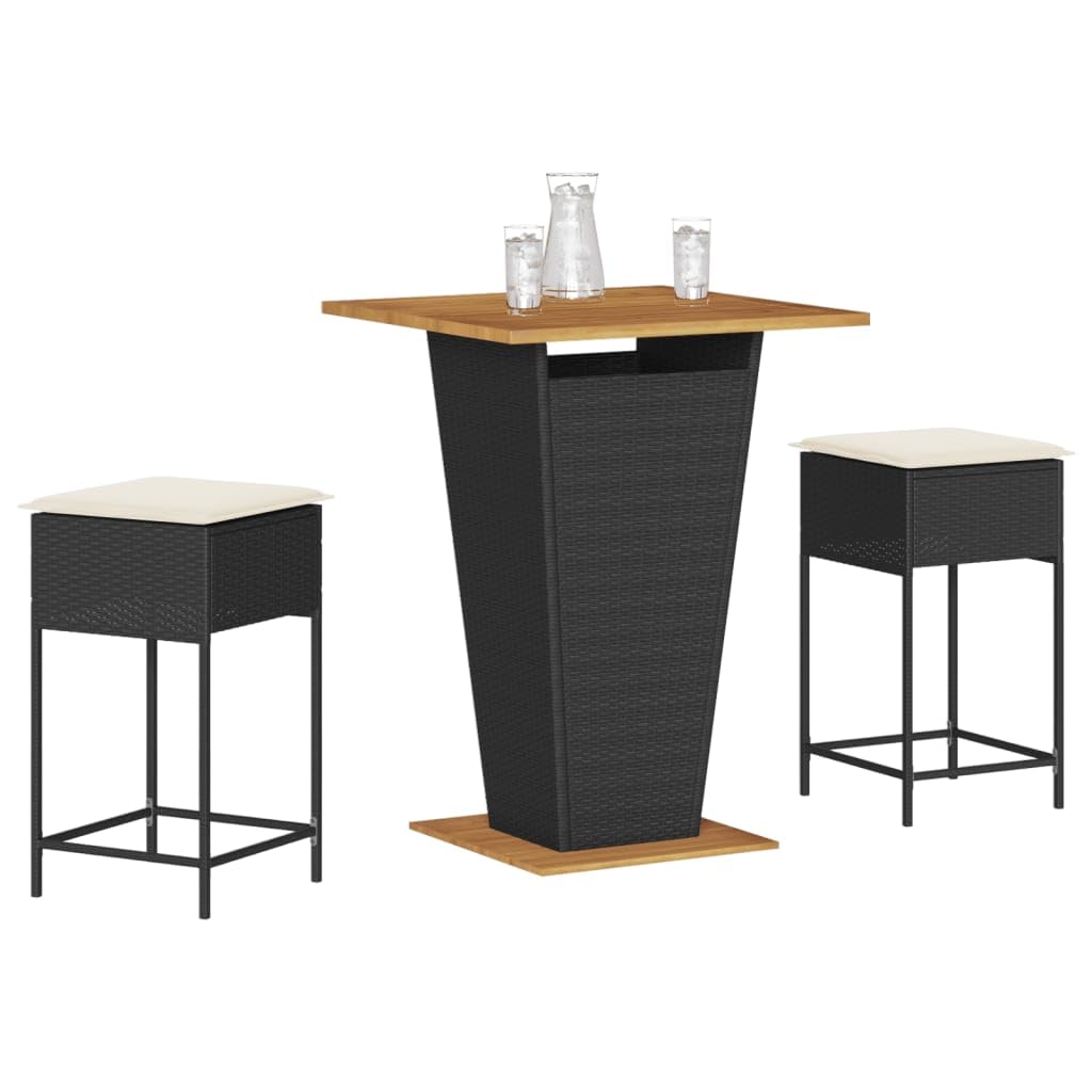 Exterieur terrasse lounge chaleureux avec l'ensemble bar de jardin en rotin
