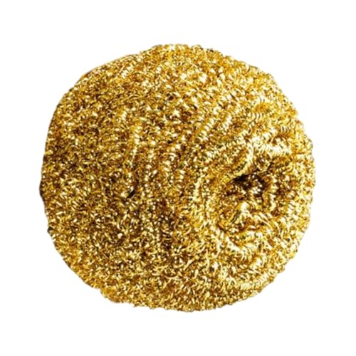Gihioue Bola de limpieza de alambre de metal de cobre | Limpiador de suciedad de acero inoxidable para residuos de grasa de la parrilla