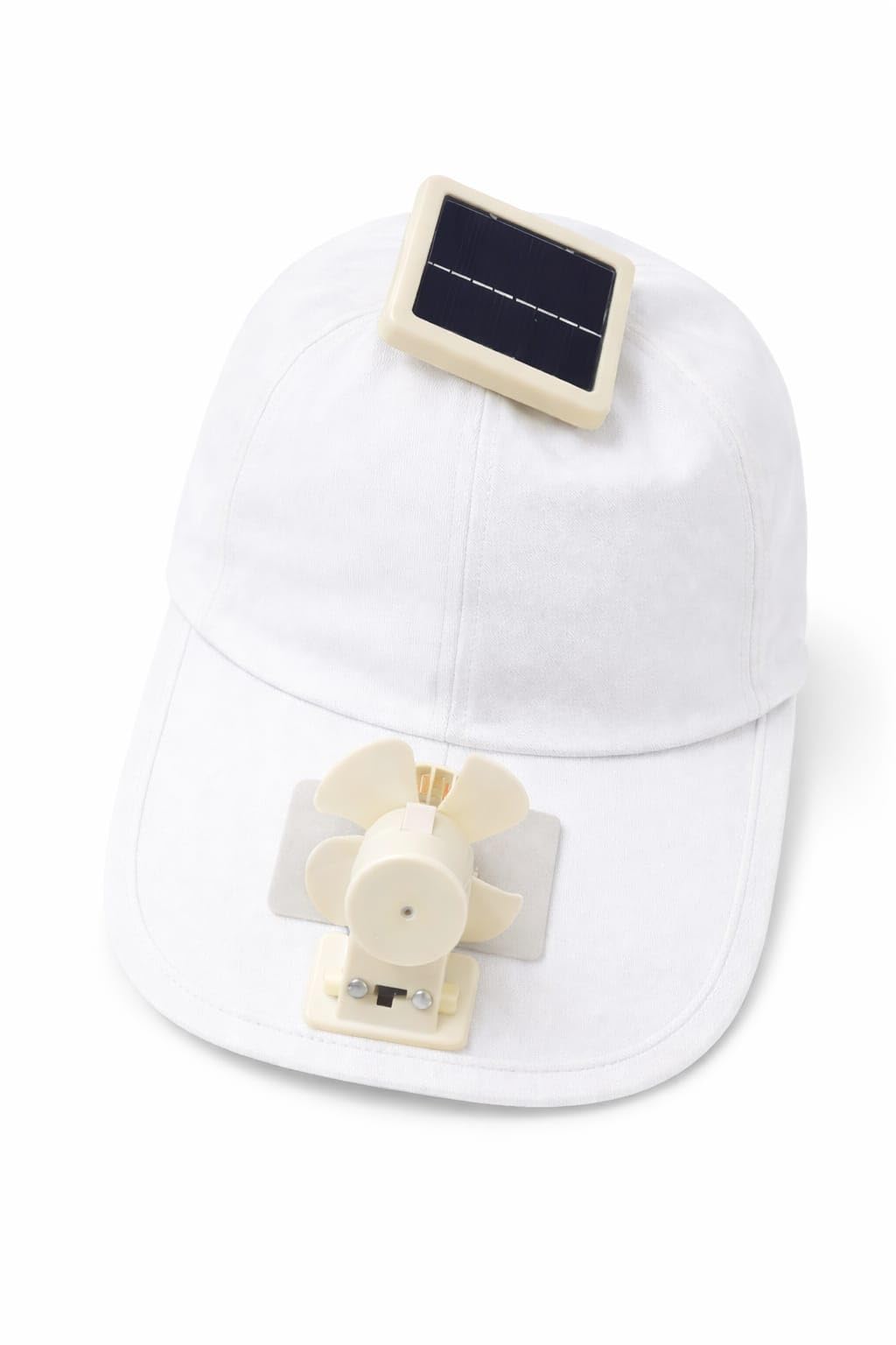 BRITHAM Solar Powered Cap with Cooling Fan, Cotton, Free Size, for Outdoor Fishing, Election Camping and Sports Colour - White-image-9