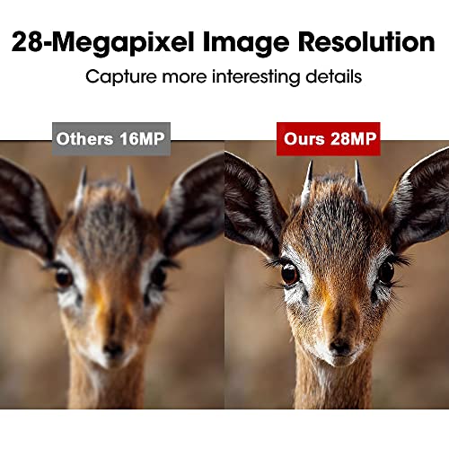 COOLIFE 28MP 1520P HD Wildkamera Fotofalle IP66 Wasserdicht Wildtierkamera 940nm IR LEDs Nachtsicht Bewegungsmelder 0,2s… – Bild 5