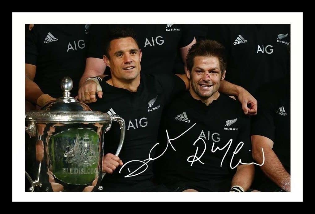 Dan Carter & Richie McCaw - New Zealand All Blacks Autographed Signed And Framed Photo Display