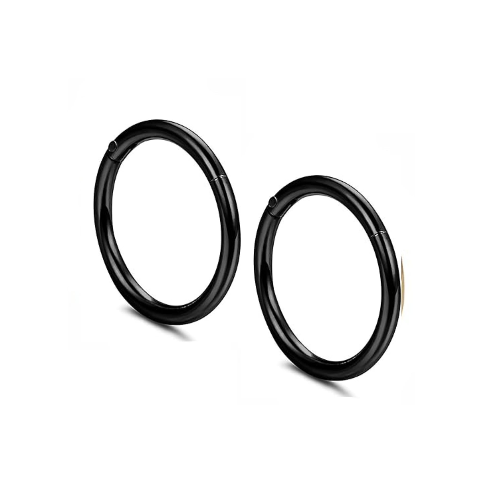 Serenity Sleepers Hypoallergenic Nose Rings 18G 316l Surgical Stainless Steel Seamless Clicker Earrings Hinged Segment Ring Body Piercing Hoop Lip