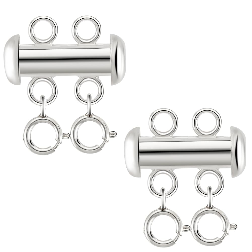 Amazon.com: PH PandaHall 925 Sterling Silver Layering Clasps, 2pcs