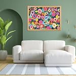Puzzles pour adultes 1000 Pièces de fleurs en fleur pour décoration colorée 1000 Puzzles pour adultes, Cadeau pour anniversaire, Saint Valentin, Mariage, Fête des mères