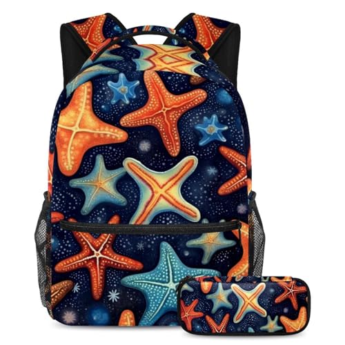 Sac à dos Esthétique Sea Starfish 43 grand sac scolaire fille et garçon