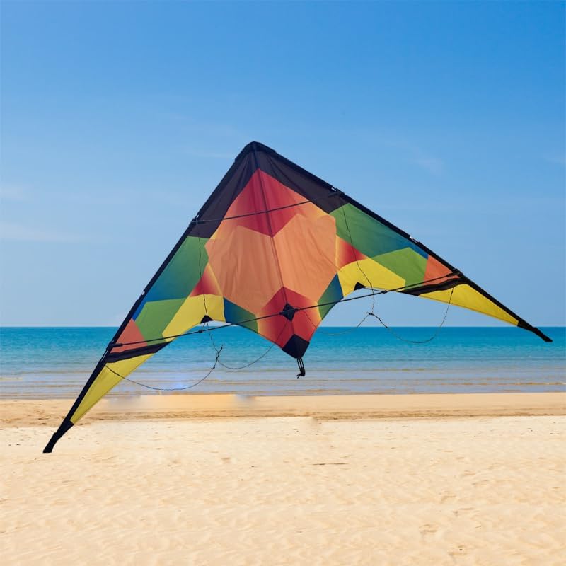 Adult Outdoor Sports Double line Stunt Kite, 60.24 inch Beginner Sports Kite, Beach Park Fun Toy Including String and Bag
