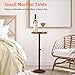 Jchccu Drink Table, Small Round Side Table - 360° Swivel Height Adjustable for Small Spaces, Pedestal Martini Table for Sofa Couch, Living Room, Bedroom, Vintage