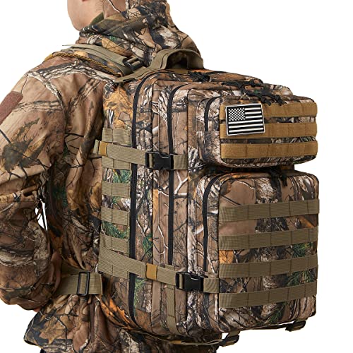 Image of QT&QY 45L Military Tactical Backpacks Molle Army Assault Pack 3 Day Bug Out Bag Hiking Treeking Rucksack