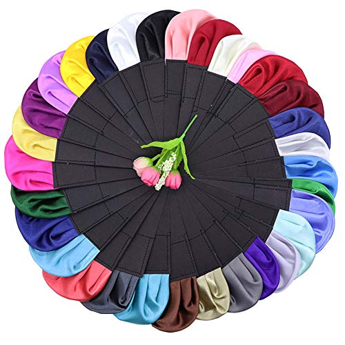 PreFolded Pocket Squares On Card for men 8 Pieces Assorted colors Polyester Stain