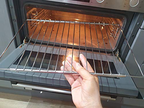 ABC Products Universal adjustable and extendable Oven Cooker Shelf Rack kit (38cm Long x 32cm deep, extends to a max 45cm Long) Chrome finish, suits all brands