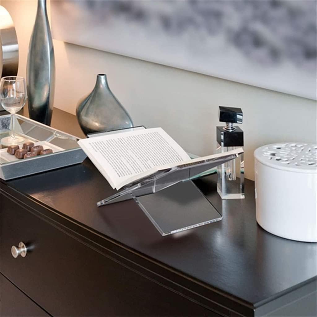 Acrylic Book Holder X-Shaped Display Stand Cookbook Recipe Magazines Storybook Reading Books(D)