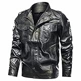 【Apariencia de moda】: Esta chaqueta para hombres es un elemento de roca muy fresco y moderno, muy adecuado para trabajadores de oficina o jinetes que insisten en la carretera. Combínalo con jeans para un efecto llamativo. Los hombres deben tener una chaqueta de cuero.