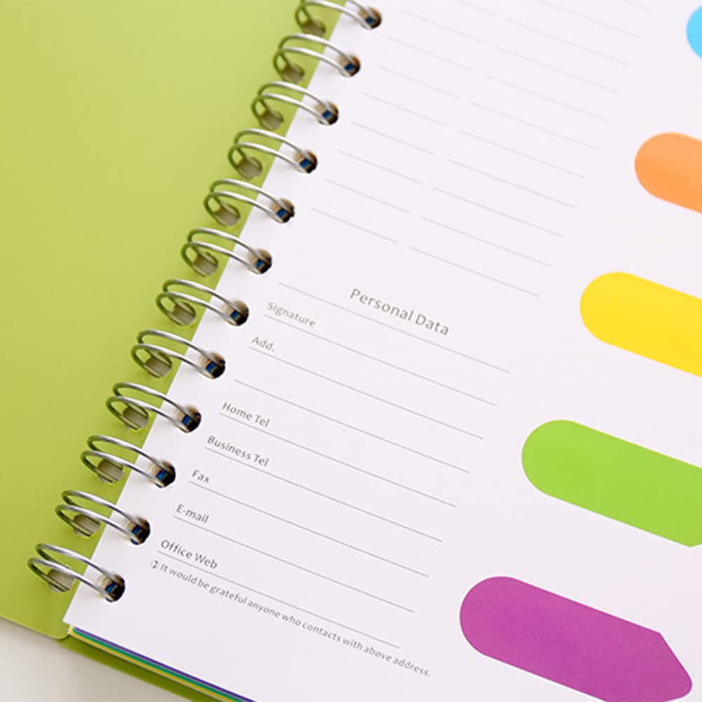 SagaSave Cuaderno espiral A5, Bloc de notas de tapa dura Forrado 120 páginas Cuaderno cuadriculado punteado, Cuaderno estético de diario encuadernado con alambre (4 colores)