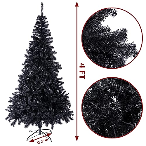 Sunnyglade 4 FT Halloween Black Premium Artificial Christmas Tree 400 Tips Easy to Assemble with Christmas Tree Stand (4 ft) by Sunnyglade - Image 6