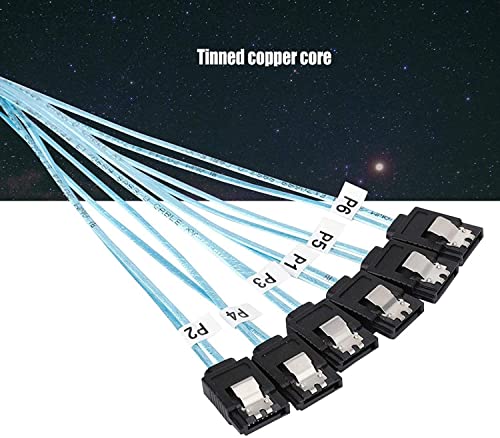 NAERSI® SATA3.0 High Speed 6Gbps Sata 6 SATA Cable SAS Cable for 6 Pieces 3 Ⅲ Sas Cable for Server HDD SDD Computer CD DVD Drivers (0.5 M) - Image 3