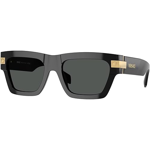 Versace VE4464 Rectangle Sunglasses for Men + BUNDLE With Designer iWear Complimentary Eyewear Kit