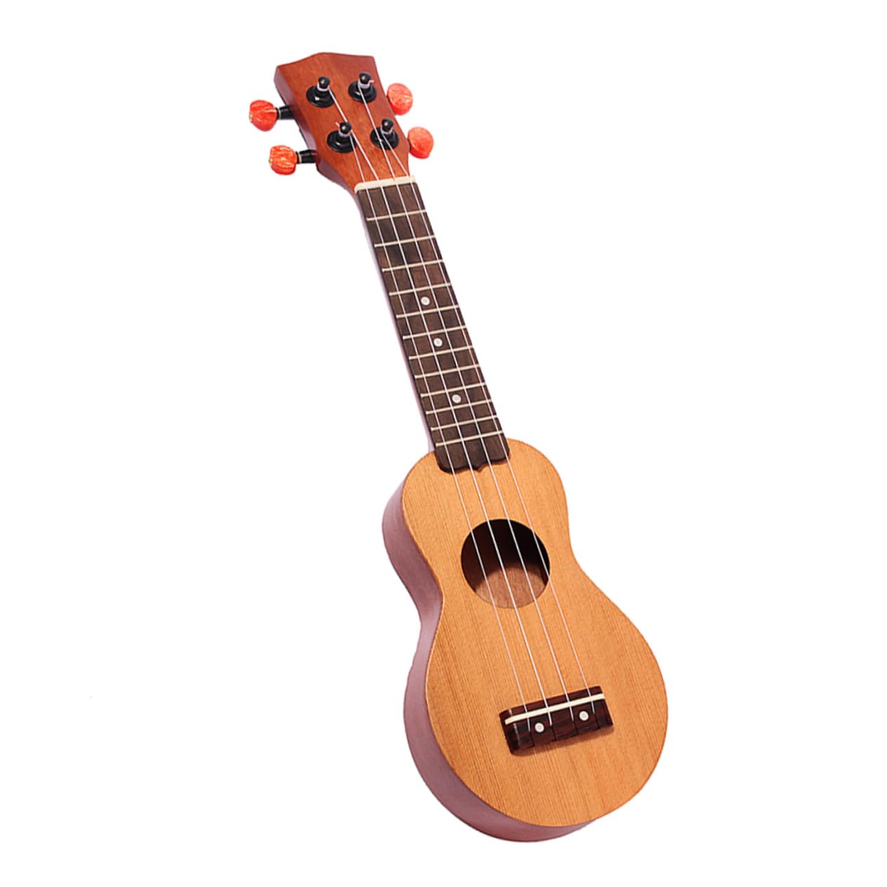 Kleiner Taschen Ukulele mit 4 Saiten Massive Fichtendecke Sapele Boden Griffbrett und Steg Reise Ukulele mit Schallloch für Einsteiger und Kinder