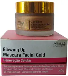 Máscara Facial Dourada | Glowing Up 40g – Fórmula Intense Care