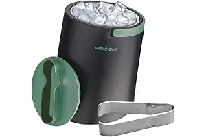 PINNACLE Insulated Ice Bucket for Parties with Lid and Tong