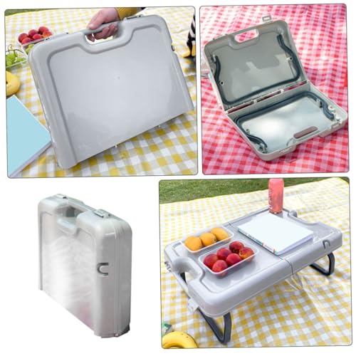 Table de camping pliante plastique legere table compacte plage - 7
