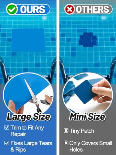 Aulock 4ft x 2.8ft Exlarge Self-Adhesive Pool Liner Repair Patch - 2