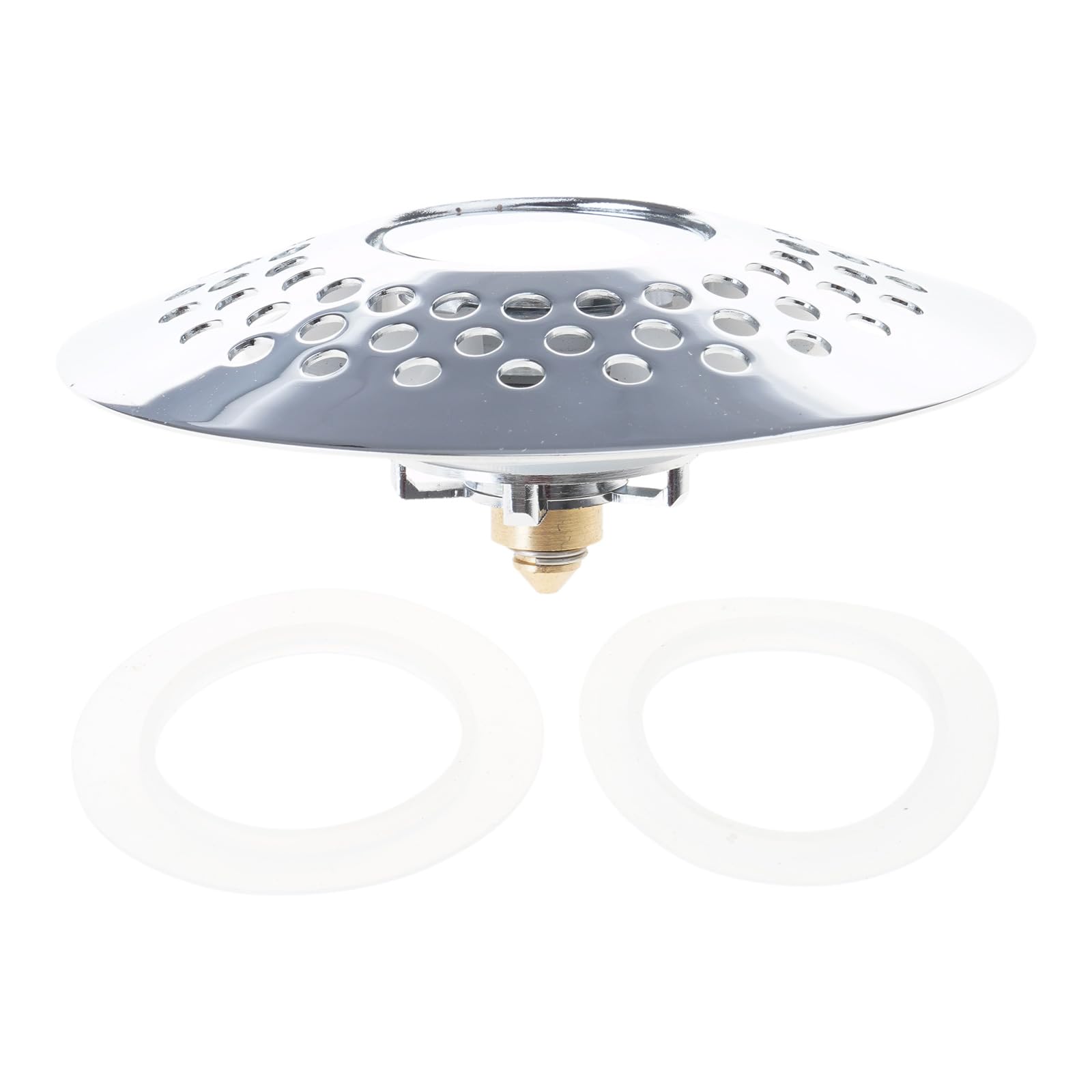 Tub Drain Cover with Anti Clogging Filter Sink Drain Stopper Bathtub Plug Alloy+Brass No Movement Sink