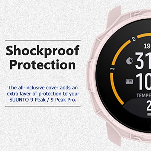Funda SUUNTO 9 Peak y Pro Miimall protectora de TPU antichoque rosa claro 4