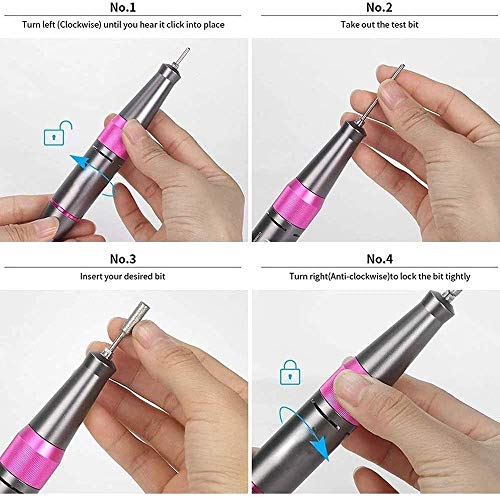 Torno eléctrico portátil recargable para uñas RPM35000 miniatura 6