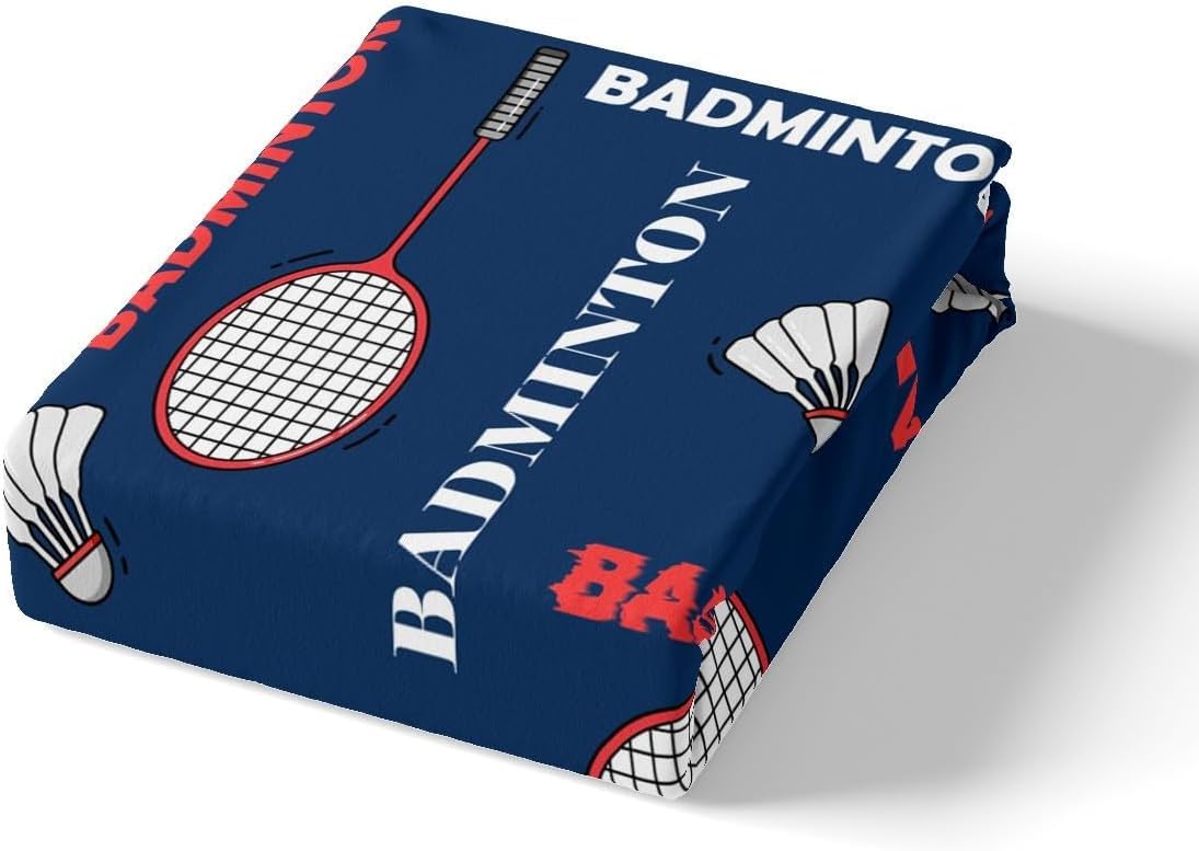 Poszwa na kołdrę Badminton 150 3 szt. - 3D Piłka sportowa poszwa na kołdrę 240 x 220 cm, 2 poszewki na poduszki z mikrofibry lekka i wygodna pościel, łatwa pielęgnacja M/1063