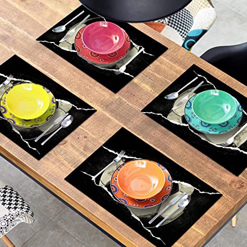Set de table football protège table rectangulaire lavable lot de 6 - 8