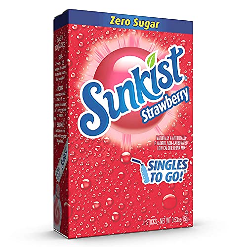 SINGLES TO GO! Sunkist Strawberry Drink Mix Packets - 0.03 oz, Pack of 3 image 3