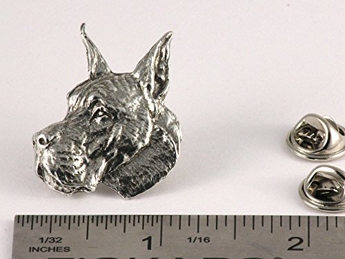 Great Dane Pin, Pewter, D094, 1 1/4 Inches, Handmade in The USA, Realistic Great Dane Dog, Metal, Lapel Pin, Hat Pins, Brooch, Gift, Over 90 Dog Breeds Available2