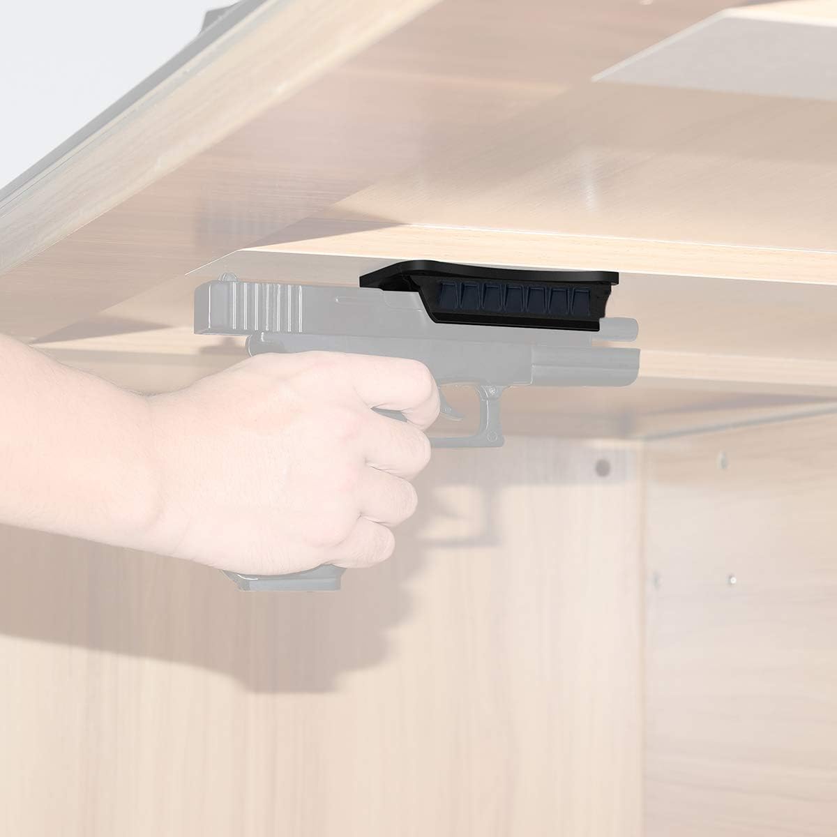 DD Gun Magnet & Magnetic Gun Mount - Holster - Concealed Tactical Firearm,Concealed in Cabinet,Vehicle,Truck,Cashier,Table,car