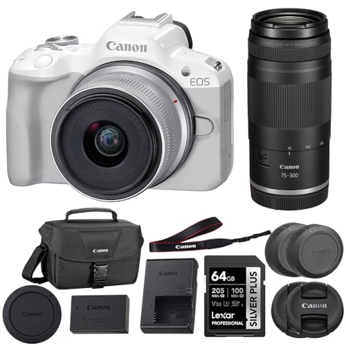 Canon EOS R50 Mirrorless Camera Bundle with Lenses