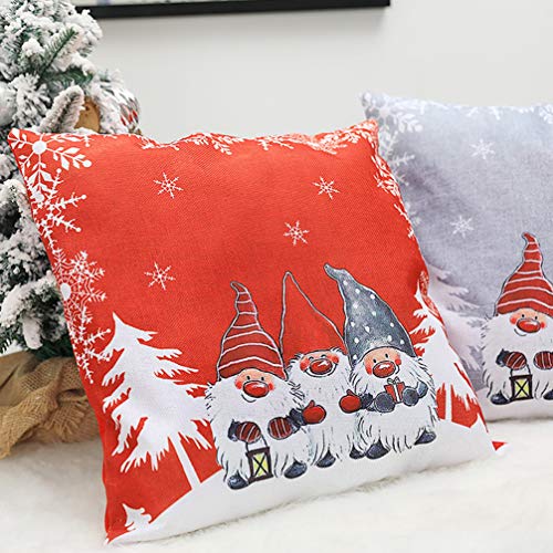 HEALLILY 2 Peças de Almofadas de Natal para Boneco de Neve de Inverno Papai Noel para Casa Fronhas Q