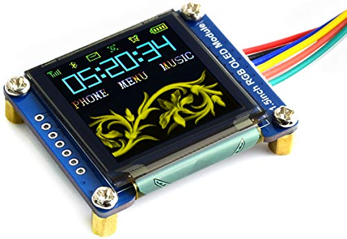 Image of waveshare 1.5inch RGB OLED Display Module, 128x128 Pixels 16-bit High Color (65K Colors) SPI Interface Compatible with Arduino Raspberry Pi Jetson Nano STM32