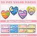 JOYIN 28 Pack Valentine's Day Gift Cards with Heart Jigsaw Puzzle Set for School Classroom Exchange Prizes, Valentine Party Favor Toys for Girls Boys