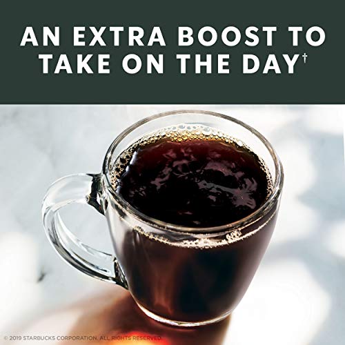 Image of Starbucks Medium Roast K-Cup Coffee Pods with 2X Caffeine, for Keurig Brewers, 4 boxes (48 pods total)