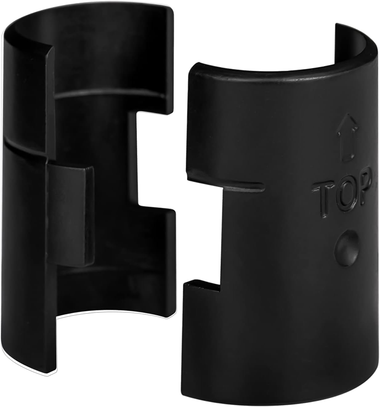 DuraSteel Wire Shelving Shelf Lock Clips/Shelving Sleeves - Fits with Thunder Group, Alera, Honey Can Do, Eagle, Regency, Metro and More - for 1" Post, Plastic, Black, Pack of 4 Pcs