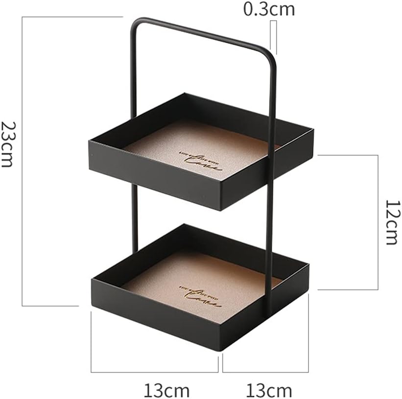 Entrance Key Storage Key Storage Box at The Door Double Layer Shelf Hook Wall Hanging (Color : A Size : Large)