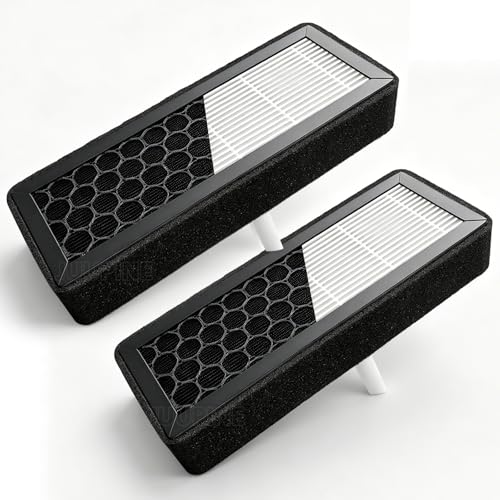 2 Pack Add-on Air Filter for Bambu Lab H2s H2d H2c Filter HEPA +Activated Carbon Blocks Dust Seals Opened Area for PLA P