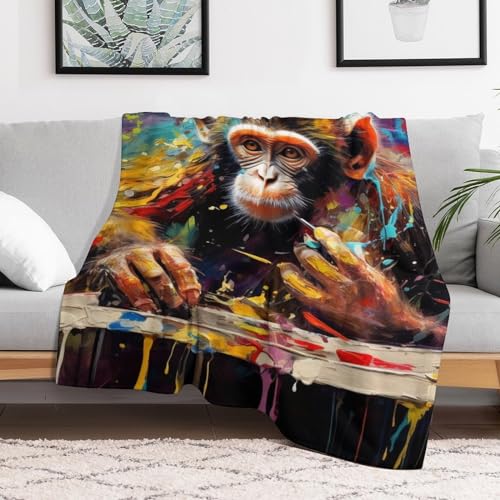 Manta de mono para cama un regalo original y suave de felpa 3