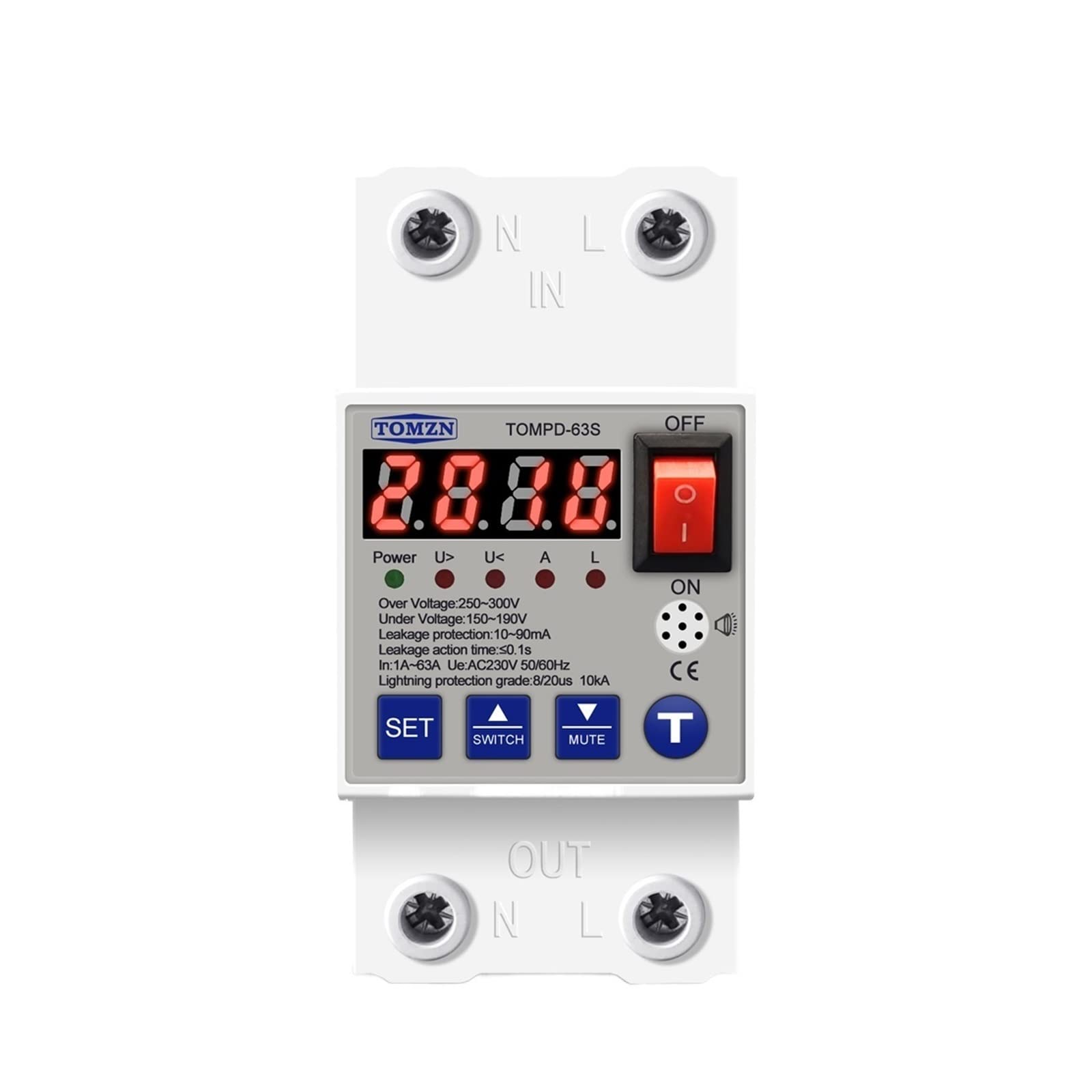 Disjoncteur à reconnexion automatique 63A pour protéger vos appareils ménagers de la surtension
