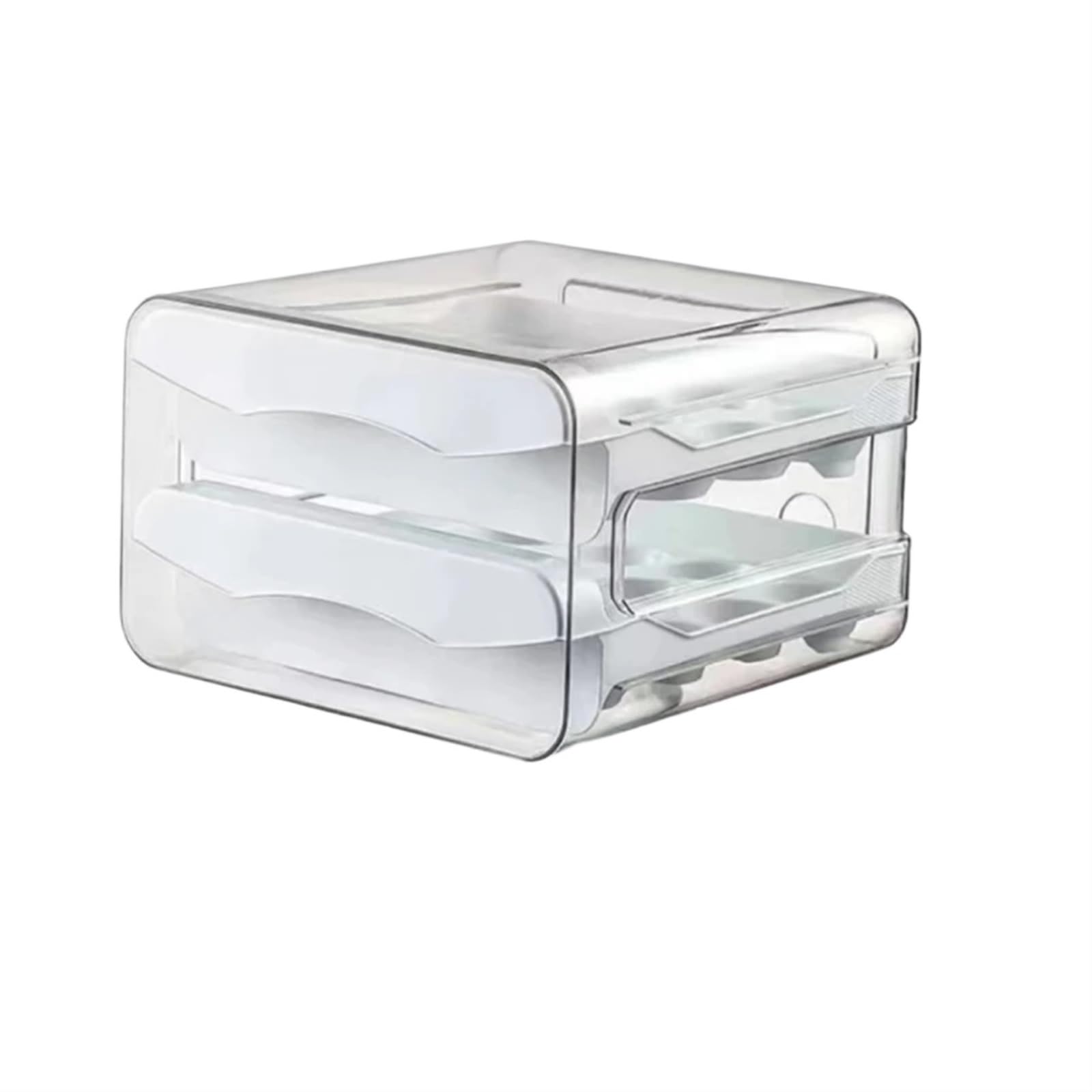 Boîte de Rangement d'œufs de Cuisine, réfrigérateur en Plastique Frais, Type de tiroir à 2 Couches, Grande capacité de Stockage, Support Organisateur de Cuisine à Domicile 1 pièce