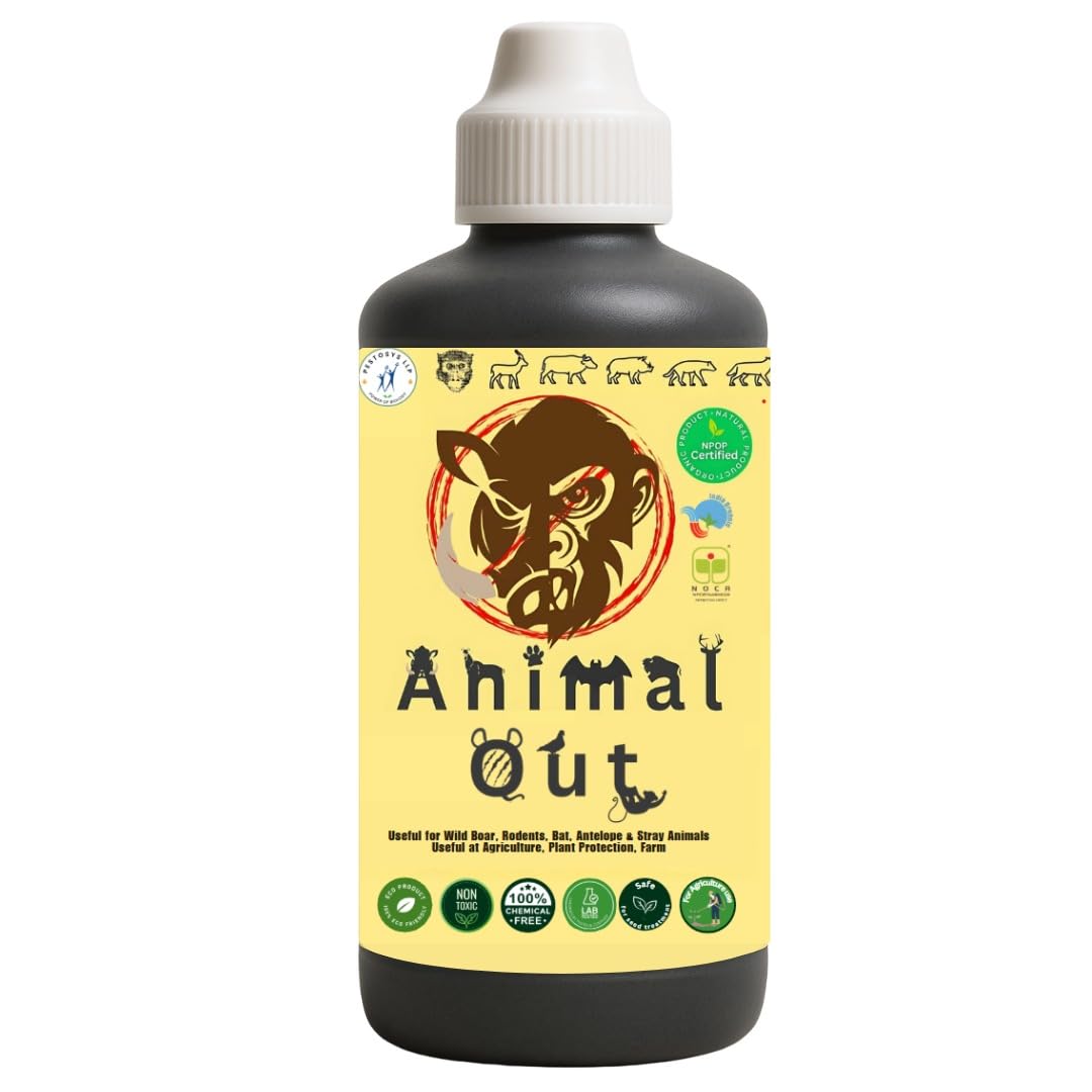 Natural Organic NPOP Certified Animal Out Gel Safe Non Poisonous No Chemical Wild and Stray Animal Repellent Gel for Farms Outdoor Godown Hotel Hospital Hostels Industry Ware House & Home Use:100ml