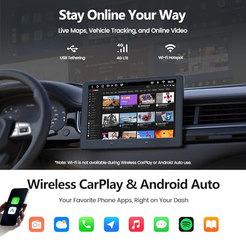 Radio Android para auto doble DIN con pantalla táctil 9" miniatura 3