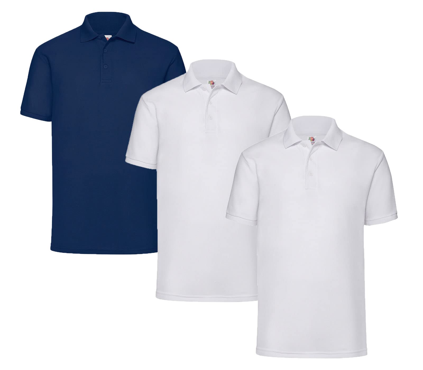 Fruit of the Loom Men's Polo Shirt (Pack of 3), XXXX-Large