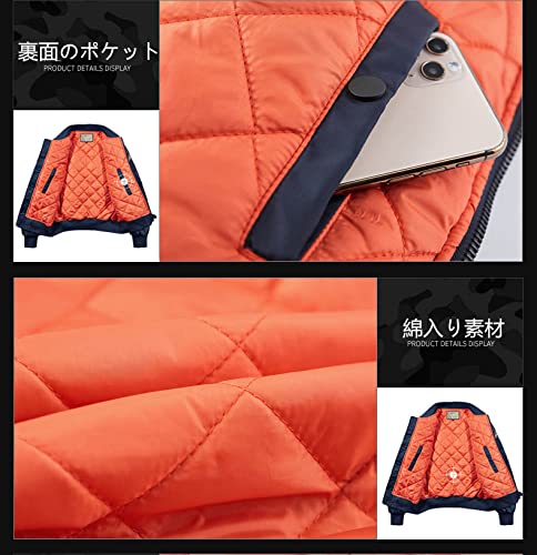 ANGELCITY エムエーワンジャケット メンズ リバーシブル ジャンパー 中綿 ジャケット MA-1 ブルゾン フライトジャケット ミリタリージャケット L176 の商品画像 5